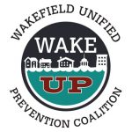 WAKE-UP logo, green and black