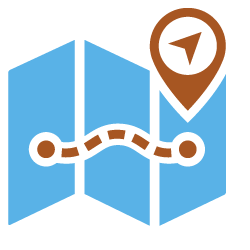 icon of map and pushpin