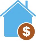 icon of house with dollar sign
