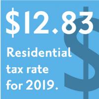 $12.83 residential tax rate for 2019